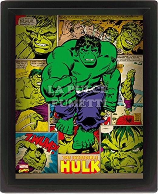 HULK RETRO LENTICULAR 3D POSTER 25X20CM